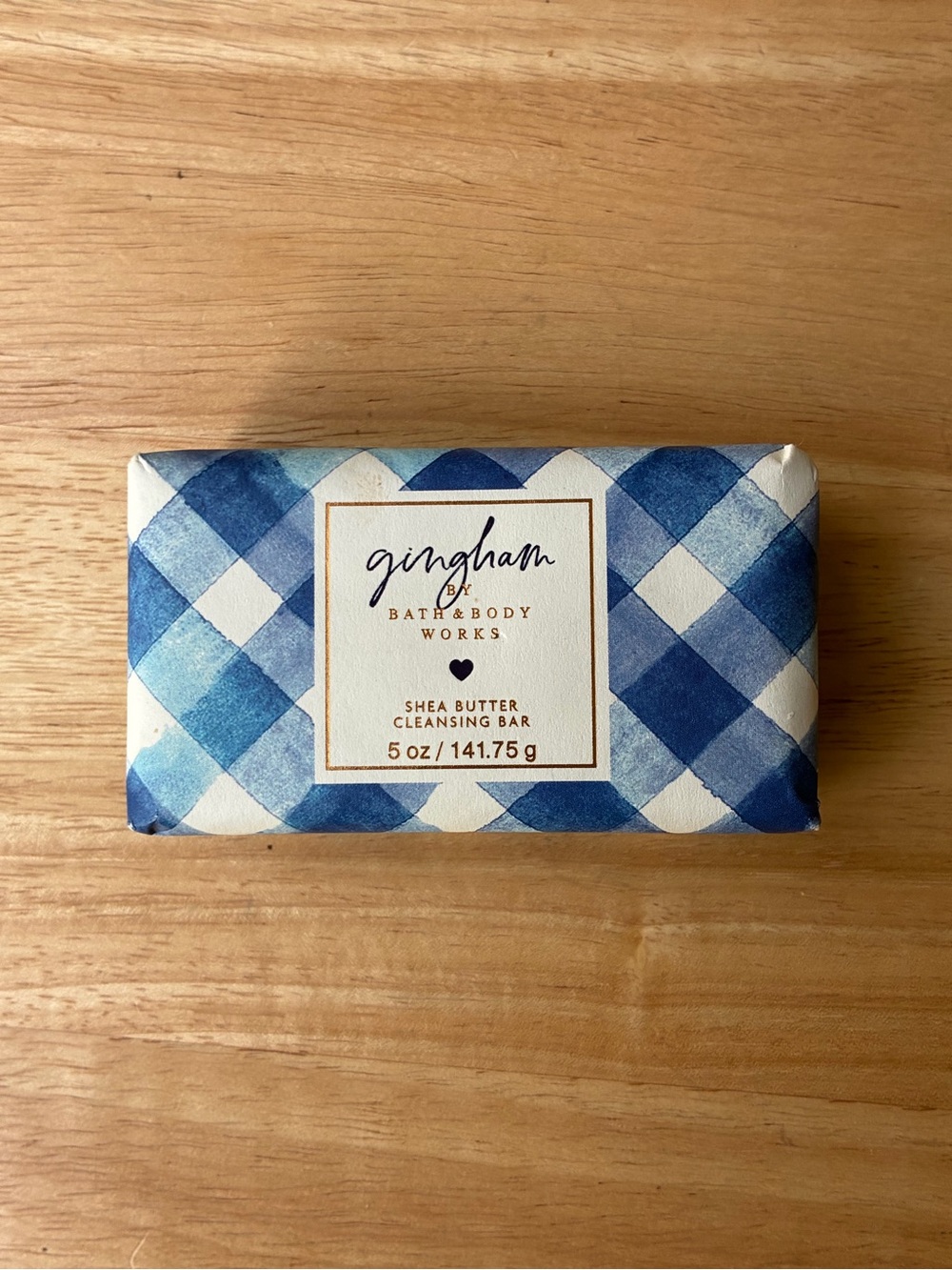 Bath & Body Works Gingham Shea Butter Cleansing Bar - Blue & White - Picture 3 of 3